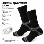Opvarmede sokker med batteri og 3 varmeniveauer